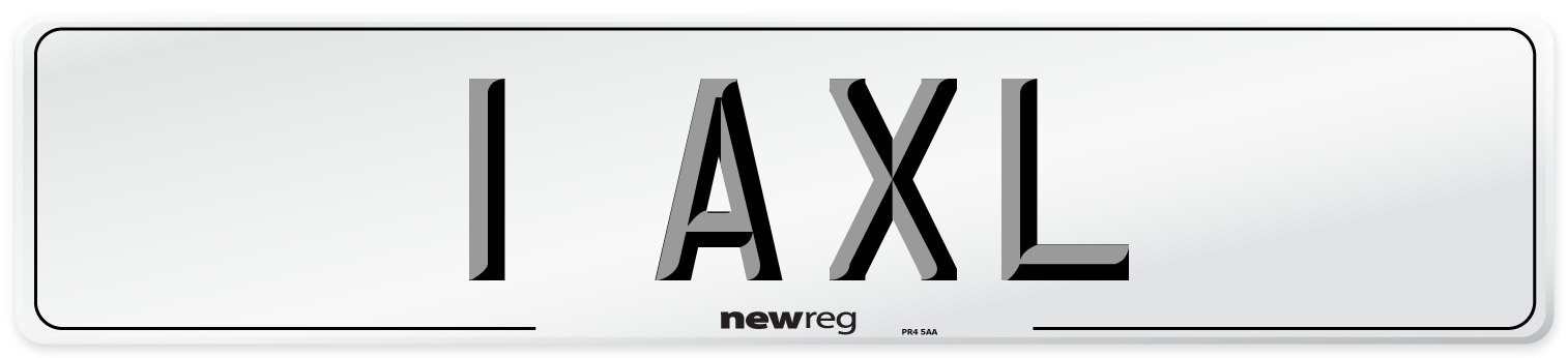 1 AXL Number Plate from New Reg
